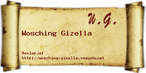 Wosching Gizella névjegykártya