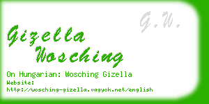 gizella wosching business card